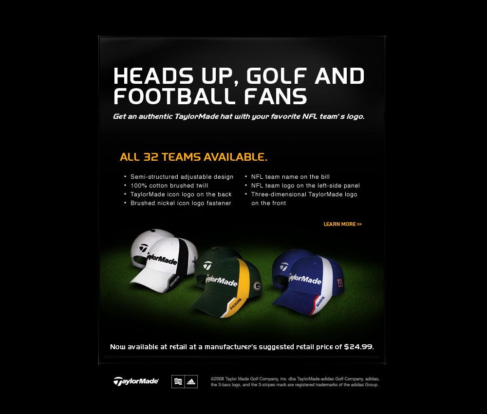 Tm nfl hats eblast